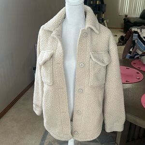 American Eagle AE Sherpa button up shacket size XS